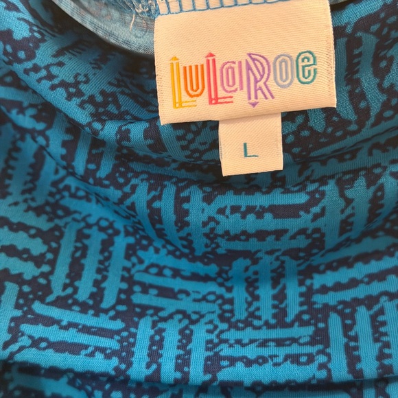 LuLaRoe Blue Geometric Maxi Skirt - Picture 3 of 3